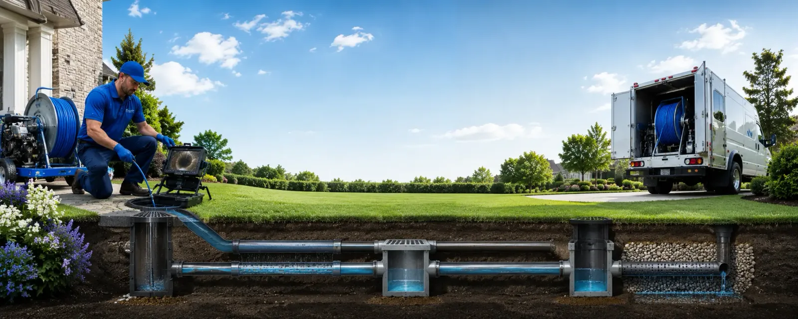 Outdoor drain cleaning information for Schwertner, TX